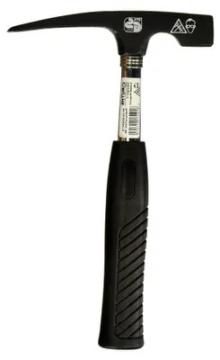 Produktbild von Maurerhammer in rheinischer Form mit Stahlrohrstiel, 600 g
