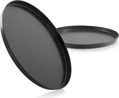 Produktbild von Runde Pizzableche - multifunktionales Backvergnügen - Set von 2 - 28 cm - Kohlenstoffstahl