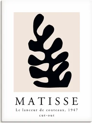Produktbild von ARTland Leinwandbild Matisse der Messerwerfer - schwarz Größe: 45x60 cm