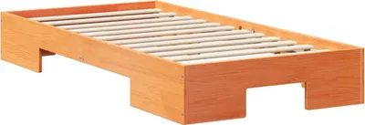 Zdjęcie produktu dla Łóżko Drewniane 75x190 Brązowe Rama Łóżka Pojedyncze do Sypialni
