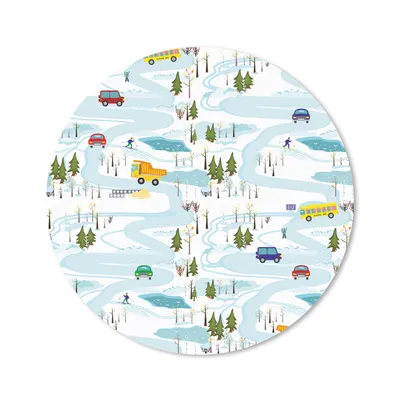 Produktbild von MuchoWow® Mauspad Mousepad Eis - Schnee - Auto - Kinder 30x30 cm - Mousepads - Maus Mat - Pad - Mausunterlage - Tischunterlage - Schreibtischmatten