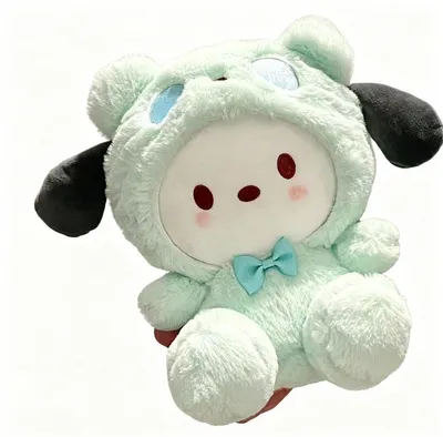 Image de Ours en peluche de 25 cm – Ours de dessin animé tout doux aux oreilles grises