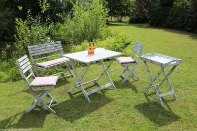 Produktbild von Destiny Balkonset TOSCANA 2x Stuhl Bank Tisch 100x58x73 cm klappbar Akazienholz