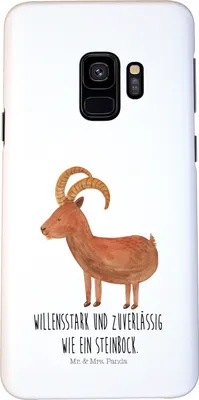 Produktbild von Mr. & Mrs. Panda Samsung Galaxy S9 Handyhülle Sternzeichen Steinbock - Weiß - Geschenk, Geburtstag Dezember, Handy Case, Bock, Ziege, Schutzhülle, Cover, Januar, Hülle