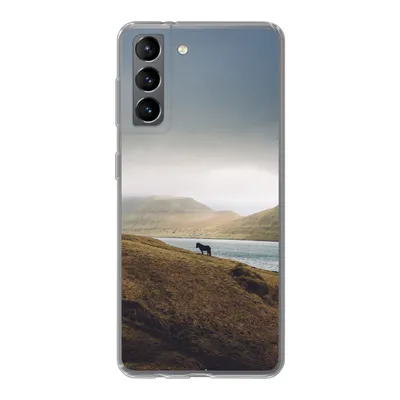 Produktbild von MuchoWow® Handyhülle Schutzhülle Hülle für Samsung Galaxy S21 Pferd - Berg - Landschaft Silikon Softcase Handy Hülle - Softcase