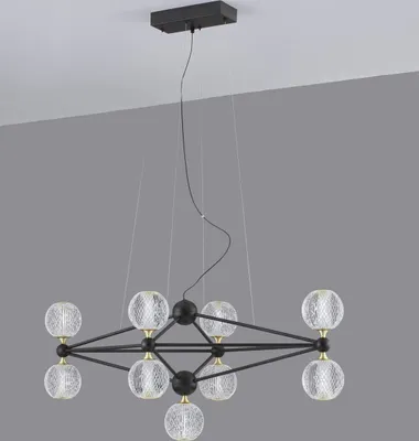 Produktbild von Nova Luce BELINDA LED Pendelleuchte Schwarz 42W Warmweiss 83x46x120cm dimmbar 9695300