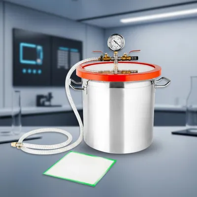 Obrázok produktu pre Vákuová komora Nerezový lapač živice 17L 28cm Odplyňovacia komora Vákuová komora NOVINKA