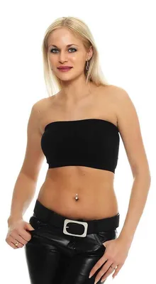 Produktbild von Damen Bandeau-BH Bra Büstenhalter Trägerlos; Schwarz M/L