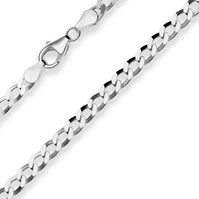 Produktbild von 4,5mm Armband Panzerkette Armschmuck aus 925 Silber rhodiniert 21cm