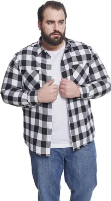 Obrázok produktu pre Urban Classics Košeľa Flanell Hemd Checked Black/White-5XL