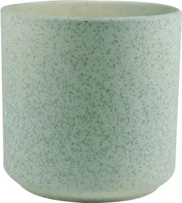 Produktbild von Keramik Blumentopf, Übertopf grün gesprenkelt H. 17cm D. 17cm Hakbijl