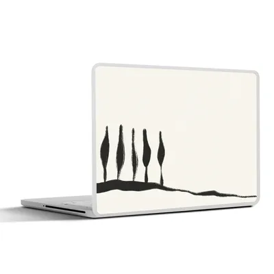 Produktbild von MuchoWow® Laptop Aufkleber Sticker Cover Landschaft - Abstrakt - Schwarz und weiß 25x18 cm - Laptop-Deko