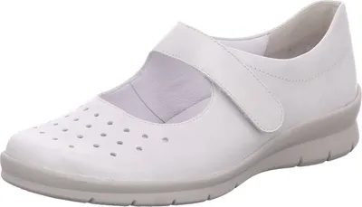 Produktbild von Semler Metall-Nappa offwhite Spangenballerina Weiß in Gr. 38