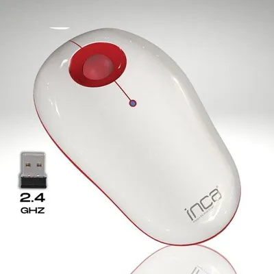 Produktbild von Inca IWM-BK334TR, Optisch, RF Wireless, 1600 DPI, Rot, Weiß