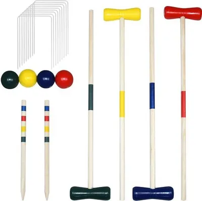 Produktbild von Holzbrettspielset - Holzspielplatz - Außen Spiel - Für 4 Spieler - 76 x 16 x 8 cm