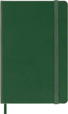 Immagine prodotto di Moleskine Classic Notebook, Taccuino a Righe, Copertina Rigida e Chiusura ad Elastico, Formato Pocket 9 x 14 cm, Colore Verde Mirto, 192 Pagine
