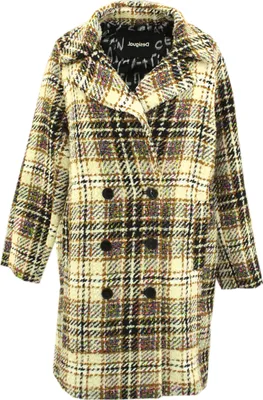 Produktbild von 30633 Desigual, , Mantel, größes Bouclé leicht gefüttert, braun bunt kariert, S
