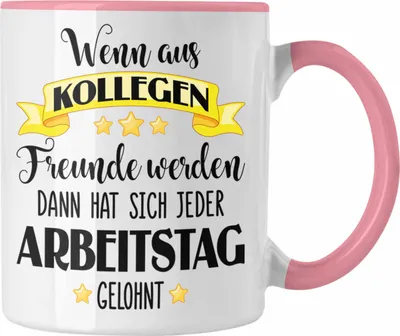 Produktbild von Trendation - Jobwechsel Tasse Geschenk Kollege Kollegin Geschenkidee Kaffeetasse Abschiedsgeschenk Neuer Job Abschied Lieblingskollege Lieblingskollegin (Rosa)