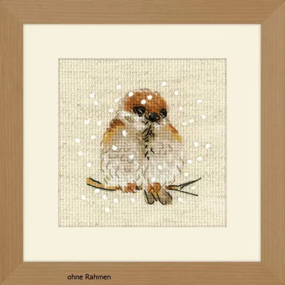Produktbild von Riolis Kreuzstich-Set "Spatz", Zählmuster