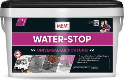 Produktbild von MEM WATER STOP Grau – 6 kg – Universalabdichtung