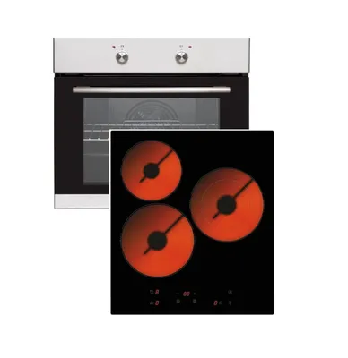 Produktbild von Einbau-Herdsets Vestel VEB 15016-1 Einbau-Backofen + PKM KF3F Glaskeramikkochfeld Rahmenlos 45 cm 3 Kochzonen autark