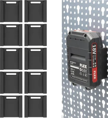 Produktbild von 10x Akkuhalter für FLEX Akku für Küpper Lochwand Akkuwandhalter Halterung Flex 18V
