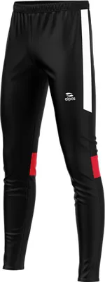 Produktbild von alpas Trainingshose Schwarz/Rot Calcio Gr. S Sporthose Jogginghose Freizeithose Gymhose Fitnesshose