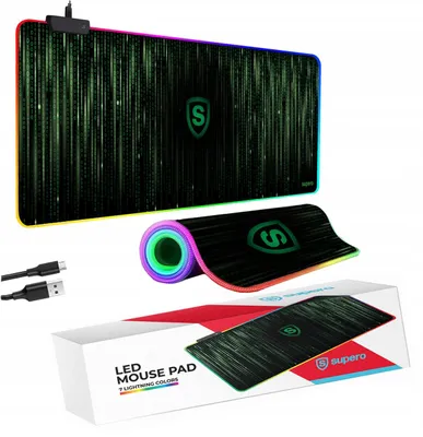 Image de SUPERO Tapis de Souris Gaming XXL RGB