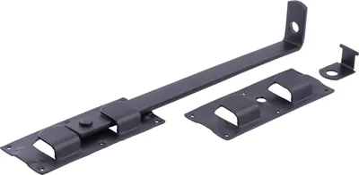 Image de BOOMET Loquet de portail double noir · Utilisation gauche + droite loquet pour portails doubles verrouillage de portail fermeture serrure à verrou