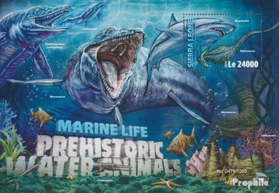 Produktbild von Briefmarken Sierra Leone 2016 Mi Block 940 (kompl. Ausg.) postfrisch Prähistorische Wassertiere