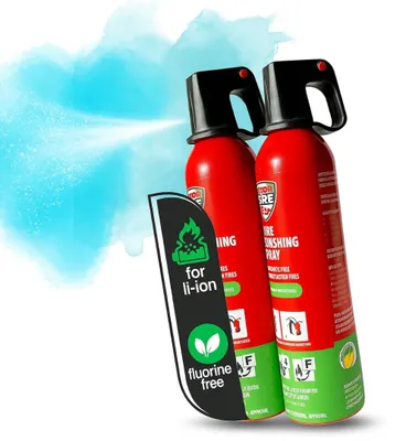 2er-Pack Aerosol-Feuerlöscher 750 ml für Lithium-Ionen-Brände