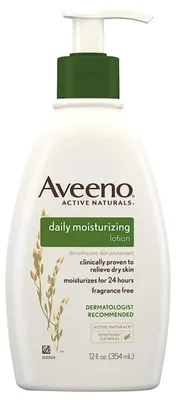 Produktbild von Aveeno Daily Moisturizing Body Lotion for Dry Skin, Lotion, Unisex, Feuchtigkeitsspendend, Nährend, Weichmachend, trockene Haut, Empflindliche Haut, 354 ml, Haferflocken