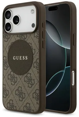 Obrázok produktu pre Guess – 4G Circle Classic Logo MagSafe puzdro na iPhone 17 Pro Max – hnedé