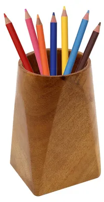 Produktbild von Holz-Bleistifthalter für den Schreibtisch mit Vintage-Design