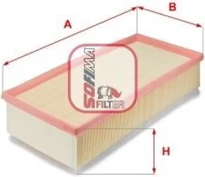 Obrázok produktu pre Vzduchový filter SOFIMA S 0333 A pre FIAT Scudo (270, 272) Vložka filtra