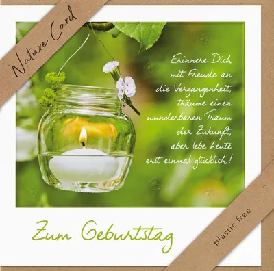 Produktbild von Geburtstag – Nature Cards – unverpackt - Glückwunschkarte im