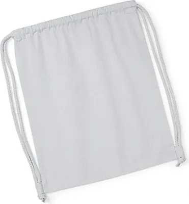 Produktbild von Westford Mill W260 | Turnbeutel Organic Premium Baumwolle, 37 x 46 cm - Farbe: Light Grey - Größe: 37 x 46 cm