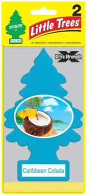Immagine prodotto di Little Trees | Albero dei profumi - Caribbean Colada - 20 g - 2 pezzi - Albero dei profumi per auto - Albero dei profumi per auto
