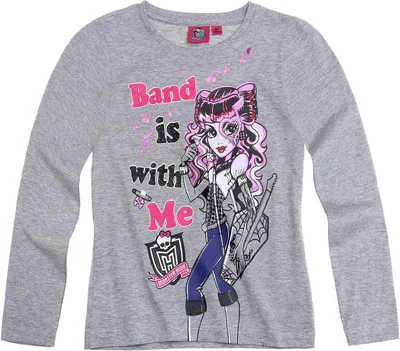 Produktbild von Monster High Langarmshirt grau(128) (164|grau)