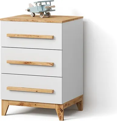 Produktbild von Kommode Livinity Mailo Weiß/Artisan 60 x 88 cm mit Tür, Model 59765