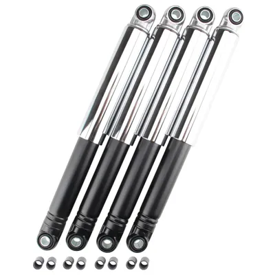 Zdjęcie produktu dla Zestaw amortyzatorów standard czarny/chrom 310 mm + 310 mm do Simson Schwalbe KR51 Star