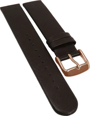 Produktbild von Minott Vegan Uhrenarmband braun glatt gleichlaufend Apfelfaser, Stegbreite:20mm, Schließe:Roséfarben