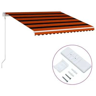 Obrázek produktu pro automatická zatahovací markýza vidaXL 400×300 cm oranžová a hnědá