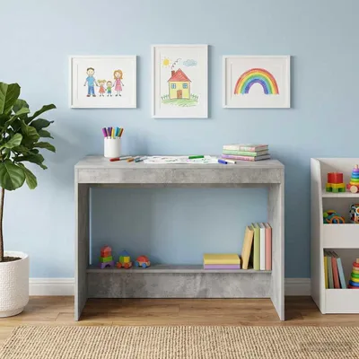Imagen del producto de Escritorio de sobremesa vidaXL, color gris hormigón, material de madera, 100 x 45 x 75 cm