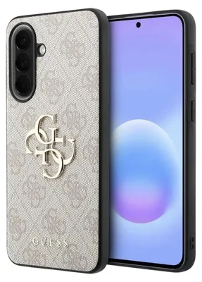 Obrázok produktu pre Guess kožené 4G púzdro s kovovým logom pre Samsung Galaxy A57 5G ružové (GUHCSA574GMGPI)
