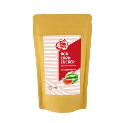 Zdjęcie produktu dla Popcornloop® AROMAT ARBUZA 500 g idealny do przygotowania waty cukrowej i popcornu w domu Słodki aromat cukrowy premium