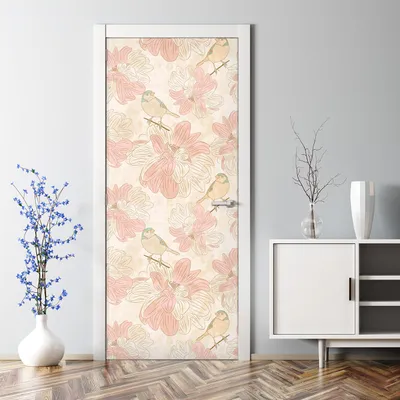 Produktbild von Dekorative Türaufkleber selbstklebend Klebefolie Aufkleber Graue Vögel Tiere 70 x 200 cm