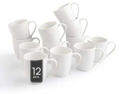 Produktbild von Kaffeetassen - Weiß - Bone China - 360 ml - 12er Set