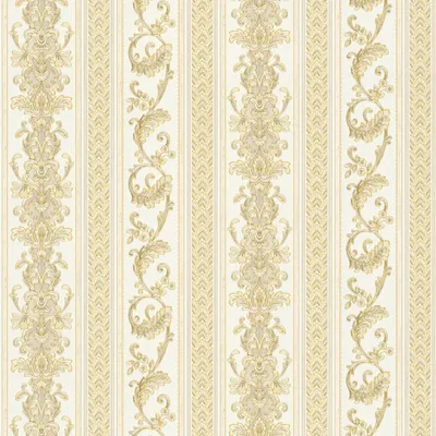 Produktbild von Profhome 335473-GU Barock Tapete Streifen matt gold creme 5,33 m2
