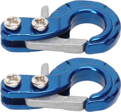 Produktbild von 2PCS Winde Anhänger Haken Aluminiumlegierung Racing Zugseil Haken für 1/10 RC Klettern Auto Blau